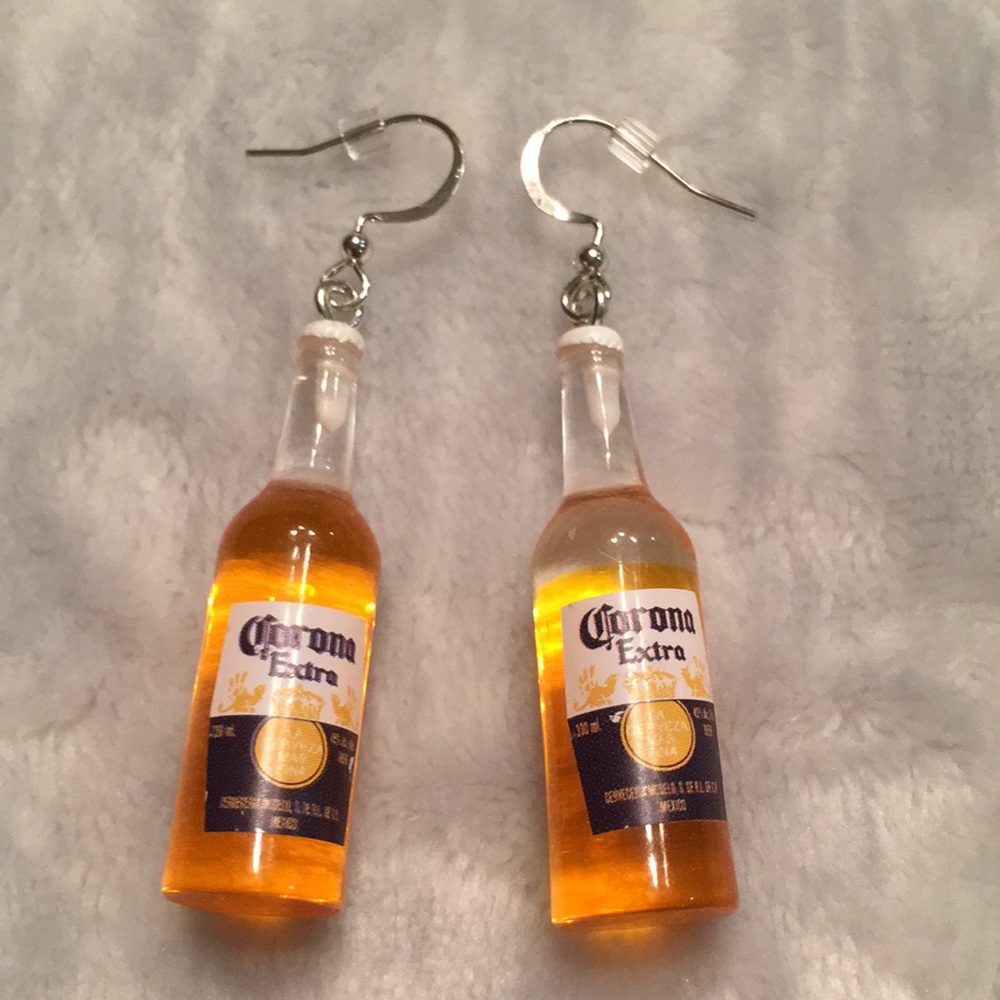 Corona Extra Beer Bottle Novelty Fashion Earrings NWT
